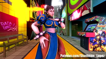 Preview 1 of Mother Mastabate Son - Chun-Li Breast Expansion