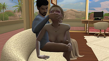 Preview 2 of Rape Virgin - Daddy fucks stepdaughter hard after school - Sims 4