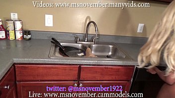 Preview 3 of Tube Ass Fist Pain - Hot Black Girl Standing And Spreading Her Ass Cheeks And Young Pussy Lips,  While Arching Her Back,  Sheisnovember Long Blonde Hair Down ,  Huge Real Titties and Nipples While Washing Dishes by Msnovember