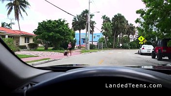 Preview 1 of Amateur Bang Gang Swinger - Busty Latina teen bangs in the car in public