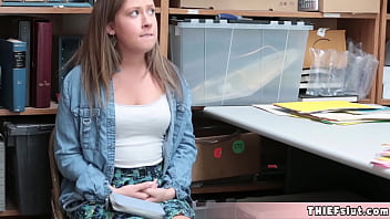 Preview 2 of Seachjizboom - Petite Brooke gets punish fucked real hard by a cop after she got caught shoplifting in California