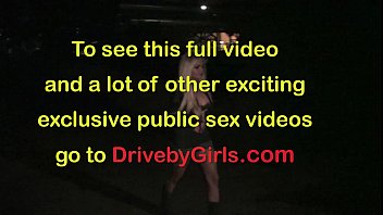 Preview 1 of U Tantrikpuja - Beautiful blonde girl PUBLIC gangbang through a car window