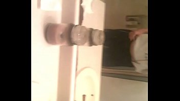 Preview 1 of Layanan Bonda Ibu Mama - Girl With Hairless Pussy Caught Peeing On Bathroom Camera