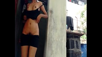 Preview 2 of Hard Porn On Bath - Very horny indian girl showing her assets outside home