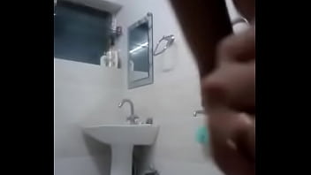 Preview 1 of Tape Spanking - Hairy desi teen my step sister&#039_s sexy shower