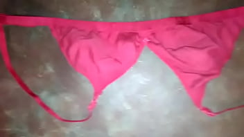 Preview 1 of Teen Sex Vhie - maturbates with condom &amp_ neighbour aunty bra
