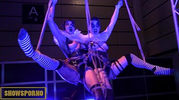 Preview 2 of Koyle Kiya - Brunette pornstars shibari clown