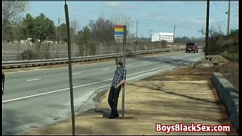 Preview 2 of Mexican Bus Sex - Blacks On Boys - Interracial Gay Hardcore Bareback Fuck Video 09