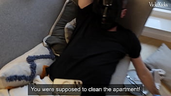 Preview 1 of Wwwxxx Vidos Lola Com - Penalty for not cleaning the apartment! - BALLBUSTING
