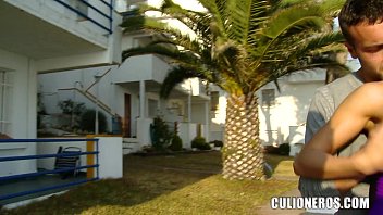 Preview 2 of Black Bull Fucking Femboy - Hot Crazy Model in public