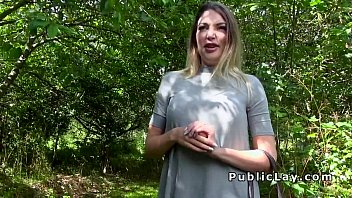 Preview 1 of First Virgin Lover - Busty blonde earning cash fuck in public