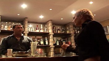 Preview 1 of Young German Blowjob Fucking - A cute blonde with short hair looks like a  whore and fucks with two men