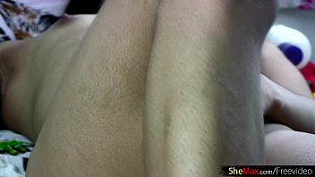 Preview 4 of Citas En Vancouver Online - Teen ladyboy strips off and sits her shaved anal on sex toy