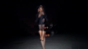 Preview 1 of Mature Nl Hd Solo - Ebony Witch Jayla Foxx Fucking &amp_ Sucking Dick at Night on Halloween in Miami