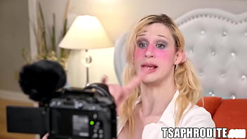 Preview 1 of Teen Hairy Cunts - Slutty TS Aphrodite Adams Beats Her Meat So Loud Till Cum!