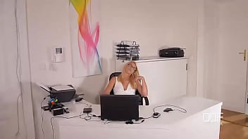 Preview 2 of Teen Sex Eski Ensest Porno - Sultry Office Hours - Lesbian Blondes Love Sucking Nylon