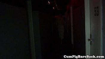 Preview 1 of Nasty Voyeur Clip - Chubby bear barebacks in secret shower sex