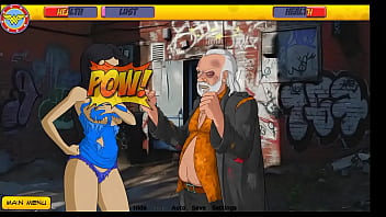 Preview 3 of Hot Xes Vidoes - Hg Girl in Big city a old hentai game with diana(Wonder woman) parodie