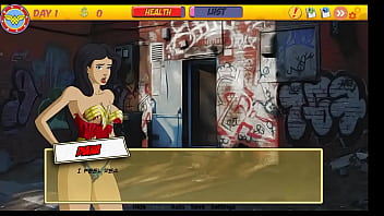 Preview 1 of Hot Xes Vidoes - Hg Girl in Big city a old hentai game with diana(Wonder woman) parodie