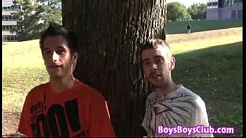 Preview 1 of Femdom Boobs Smother - Blacks On Boys - White Skinny Gay Boy Fucked By Big Black Cock 12