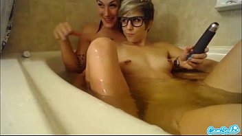 Preview 3 of Ded Step - amazing lesbian teens maturbating in bathtub and trying to squirt