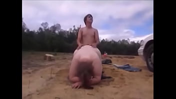 Preview 4 of Casting Big Tits Mature - Hot Babe Get Fuck In Public By Her Big Dick Husband &amp_ Take Creampie