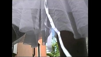 Preview 1 of Blowjob Big Ass Bitch - Hot amateur brunette flashing her legs and pussy before an outdoor blow job
