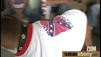 Preview 2 of Kareh Eisher And Sam - First time ebony with a group of white dicks 14