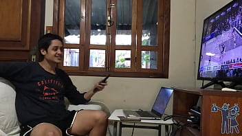 Preview 2 of Asya Ladyboy - She bothered me to fuck her during the game so I stuck my dick in hard (Subtitled in English)