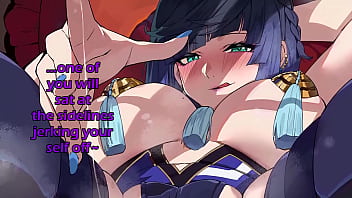 Preview 3 of Istrii Sange - Yelan Makes you feel the Thrill Edging Hentai Joi