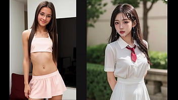 Preview 1 of Casting Creampie Insemination - Beautiful girls ready to fuck after school (ai)
