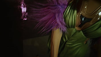 Preview 2 of Suzie Q Bbw Big Boobs - Songbird - Hammer Club Sex Scene (Cyberpunk 2077 In-game Ultra Settings)