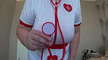 Preview 1 of Long Ladn - The nurse&#039_s gorgeous boobs are shaking in front of your eyes. A plump milf with big tits knows,  what will help you.