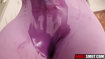Preview 2 of Indian Bhabhi Move - Horny latina tears her pantyhose to get a dicked | Nina White