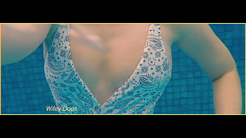 Preview 2 of Students Teacher Xx Vedio - PREVIEW - wife swimming in the hotel pool in a hot one piece