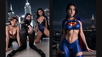 Preview 2 of Turman Seri Arkadan - 3 Gorgeous COSPLAY HOT TEEN Superheroines (AI)