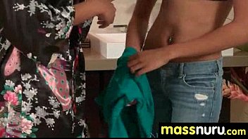 Preview 2 of Dad Faked Daughter - Naughty chick gives an amazing Japanese massage 7