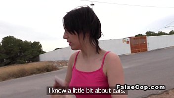 Preview 2 of Istri Mand - Fake cop bangs brunette near public road