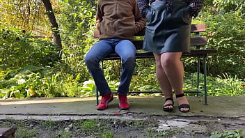 Preview 1 of Urdu Langue Xxx - BBW mother in law shows off hot pussy while masturbating to orgasm outdoors