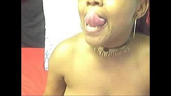 Preview 1 of Nude Hogtie - Ebony getting dirty on webcam   - more videos on dslwebcam.com
