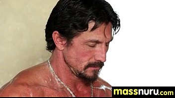 Preview 1 of Www Granny Scat - NuruMassage Teen Slides Oily Pussy on Cock 11