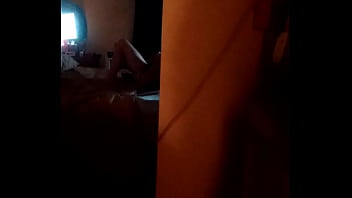 Preview 2 of 18 Yo Huge Dildo - Spying on neighbor fucking her self