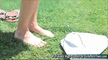 Preview 2 of Milking Nippols - Petite teen Sierra blonde naked by hole very angry