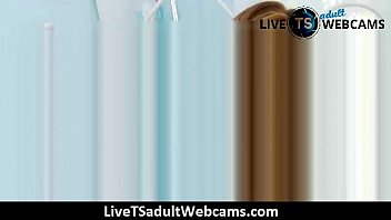 Preview 2 of Vecuem Pussi - Savannah Fox squirting on a shemale LiveTSadultWebcams.com