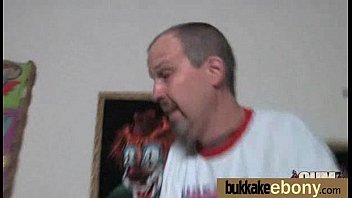 Preview 2 of Porn Hot Mom - Ebony Cum Slut Hottie Bukkake Party 16