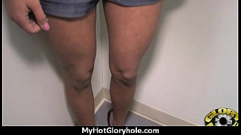 Preview 1 of Wwwamerikan Sex Com - Ebony Hottie Milking Cocks in the Gloryhole 7