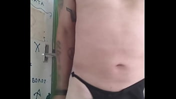 Preview 2 of Creampie Ass Guy - Black bikini strip 3