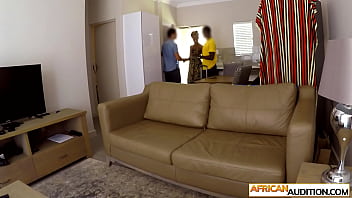 Preview 1 of School Me Chudai Porn - Pure African amateur model comes to this audition with her boyfriend