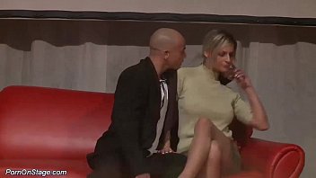 Preview 1 of Serial Nikeur - threesome porn orgy on public stage
