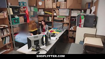 Preview 2 of Old Man Boy Cum - Shoplyfter - Troublemaking Teen (Naomi Mae) Fucks To Not Go To Jail